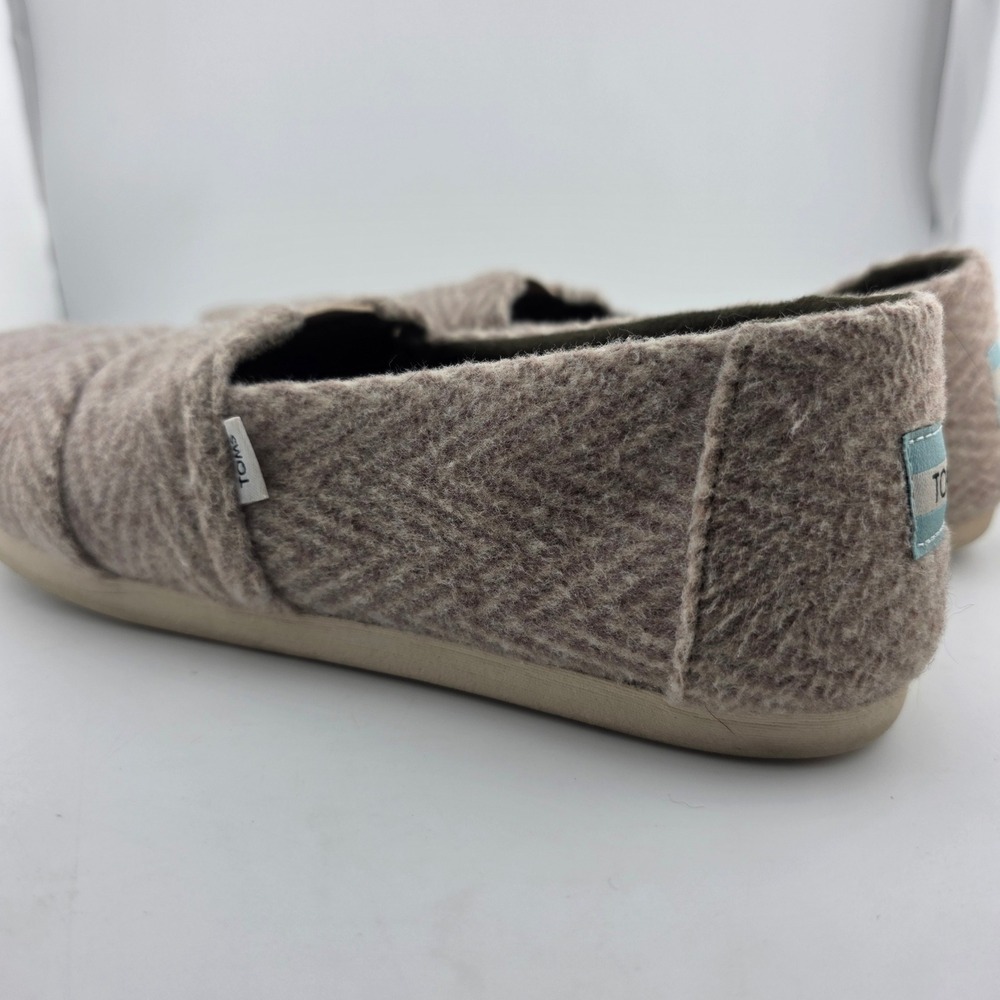 TOMS Alpargata Cloudbound Oatmeal‎ Brush Herringbone Womens Slip On Size 7 - Picture 4 of 11